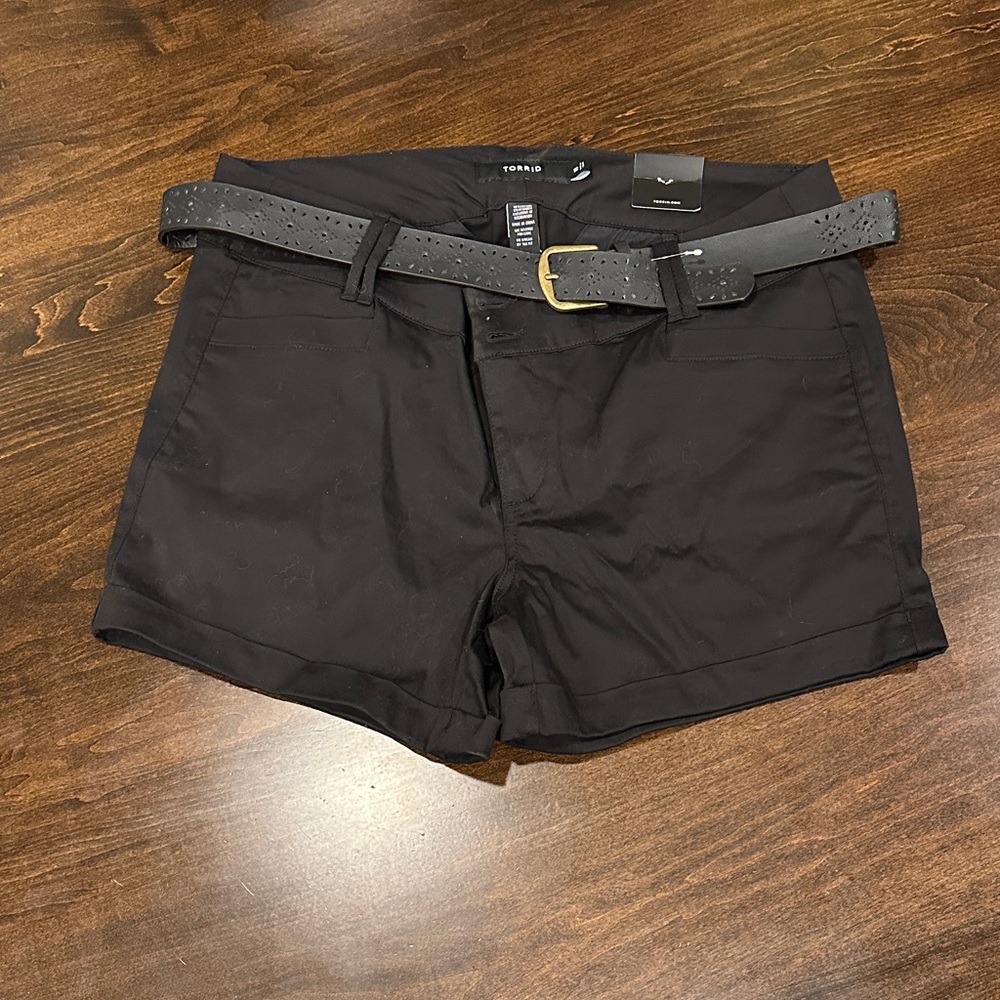 Torrid Black High Waist Women's Shorts with Belt
